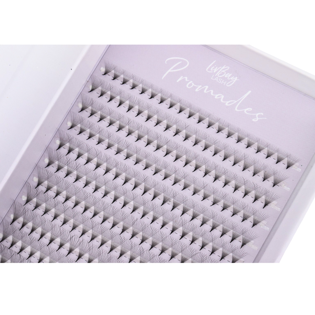 NEW Promade 12D Fans 0.03mm - Pre-Pinched Lashes (300 Count)