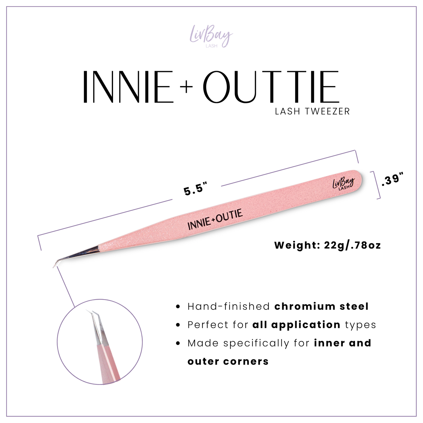 Innie+Outtie Lash Tweezer