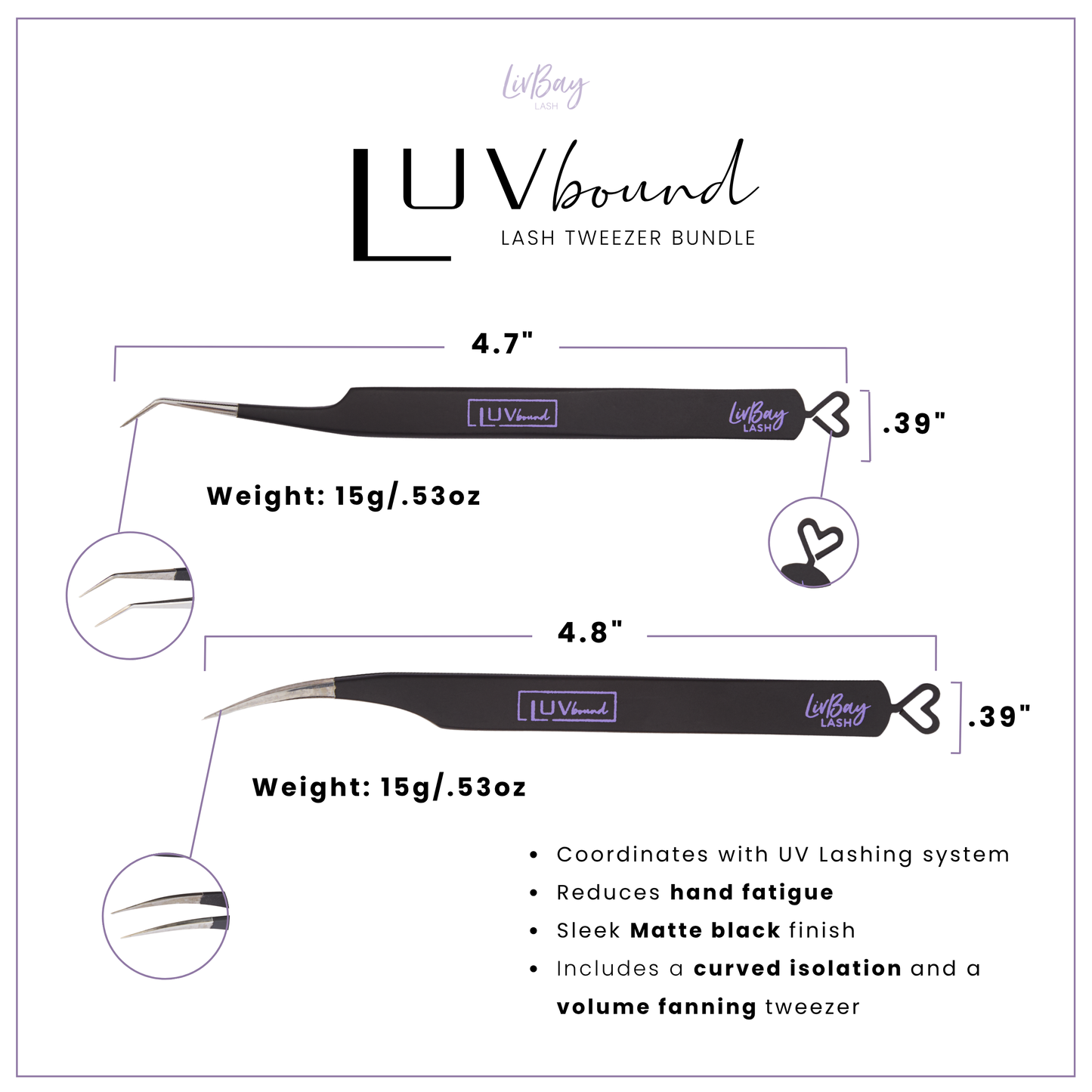 LUVbound Tweezer Set