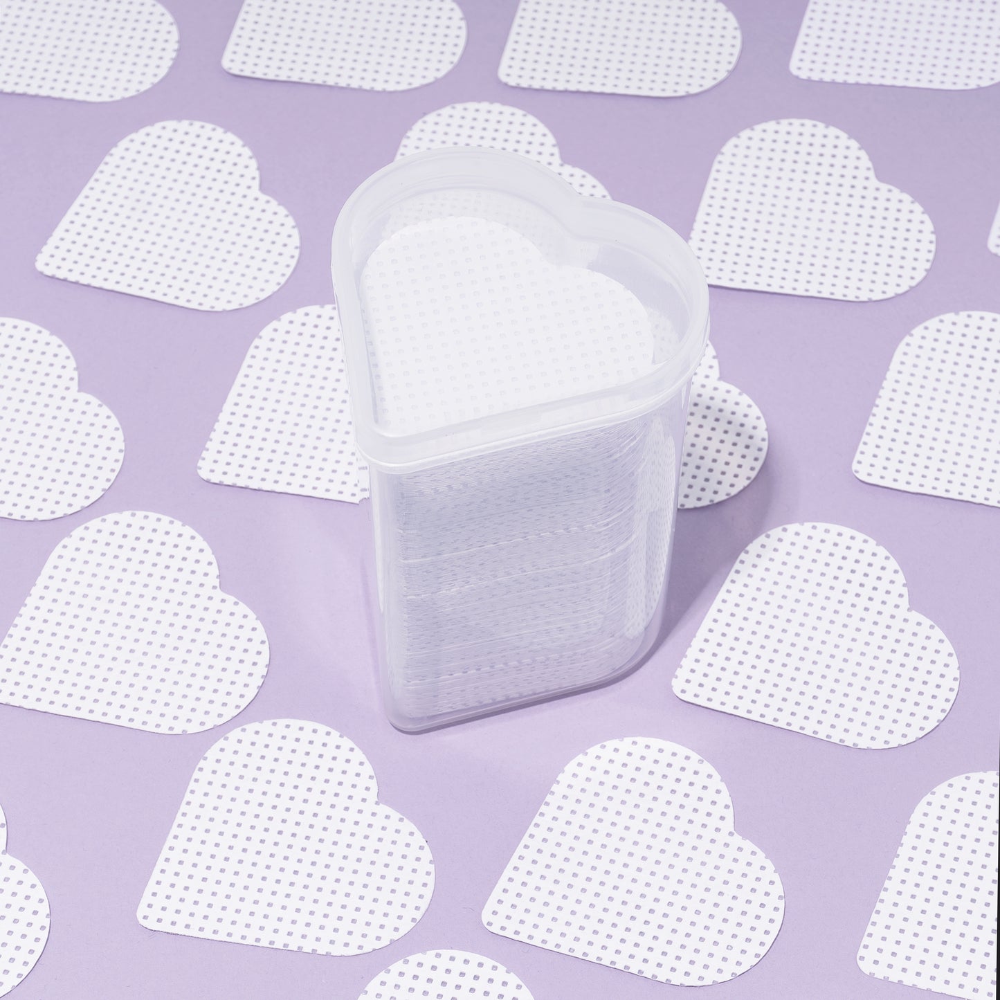Heart Shaped Lint-Free Wipes (200 pieces) - Purple
