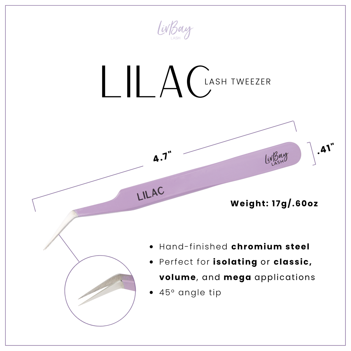 Lilac Lash Tweezer