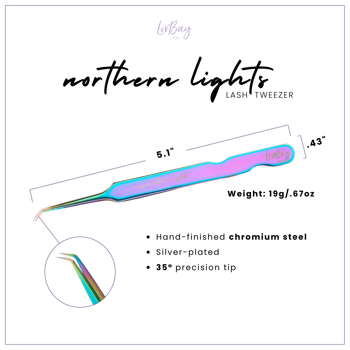 Northern Lights Lash Tweezer