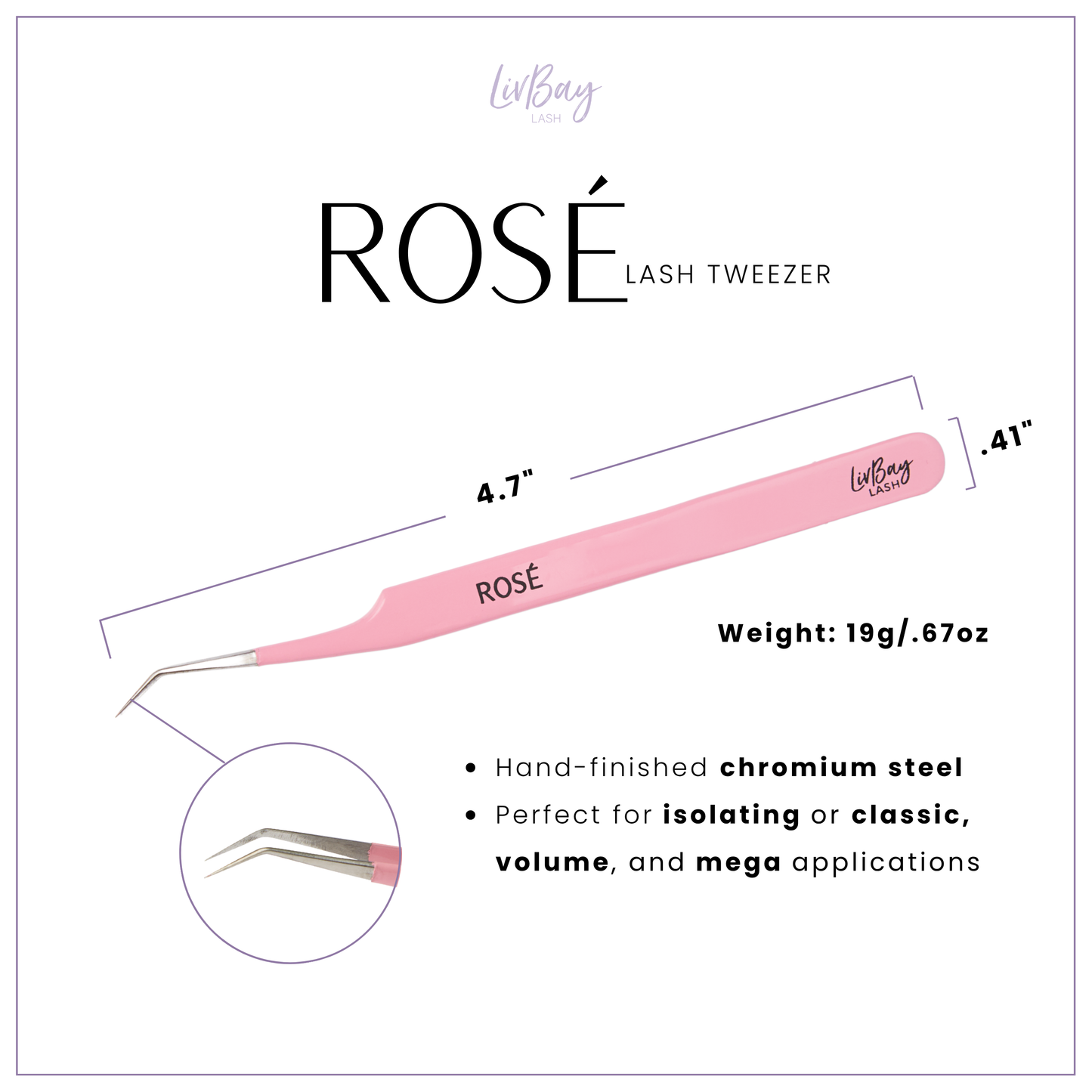 Rosé Lash Tweezer
