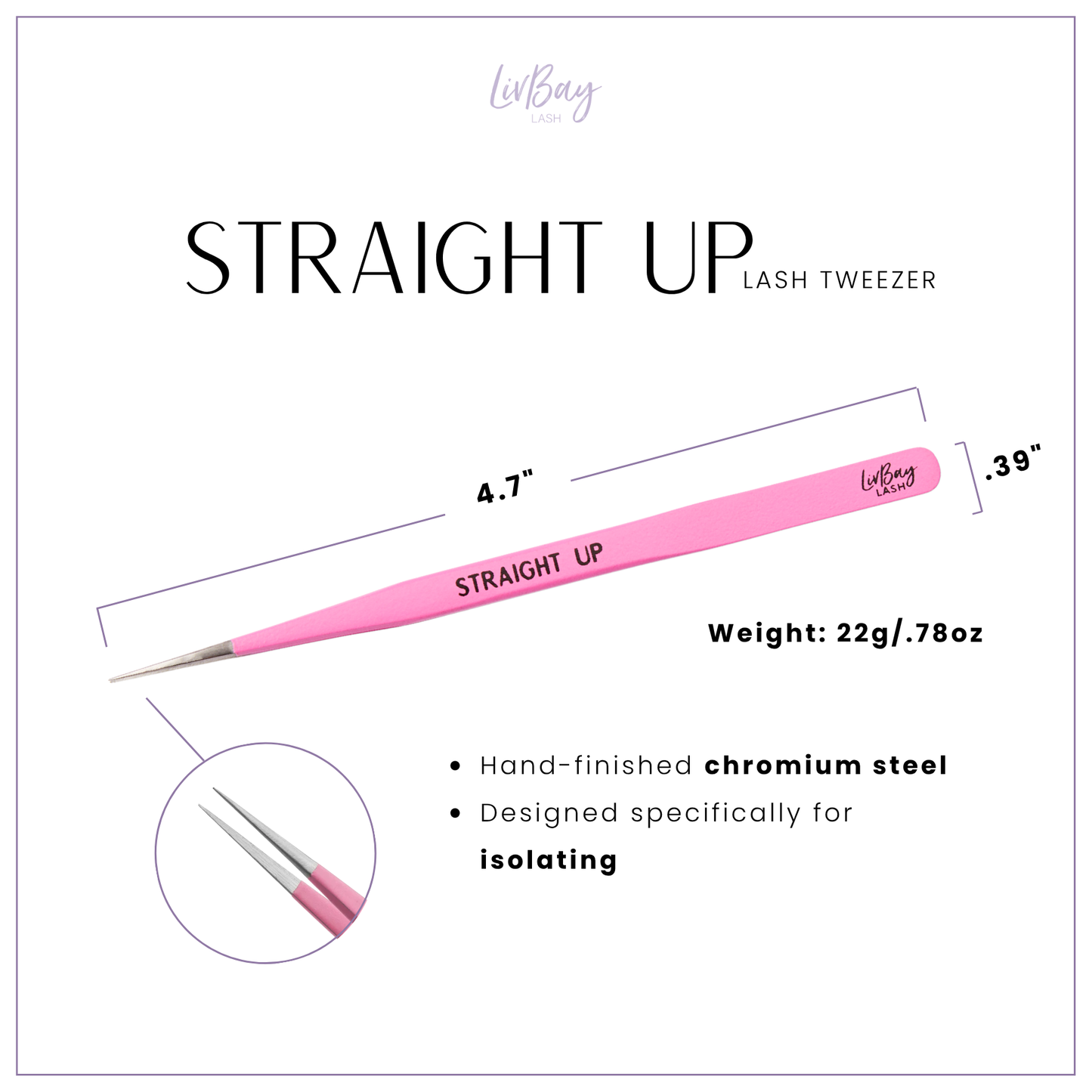 Straight Up Lash Tweezer