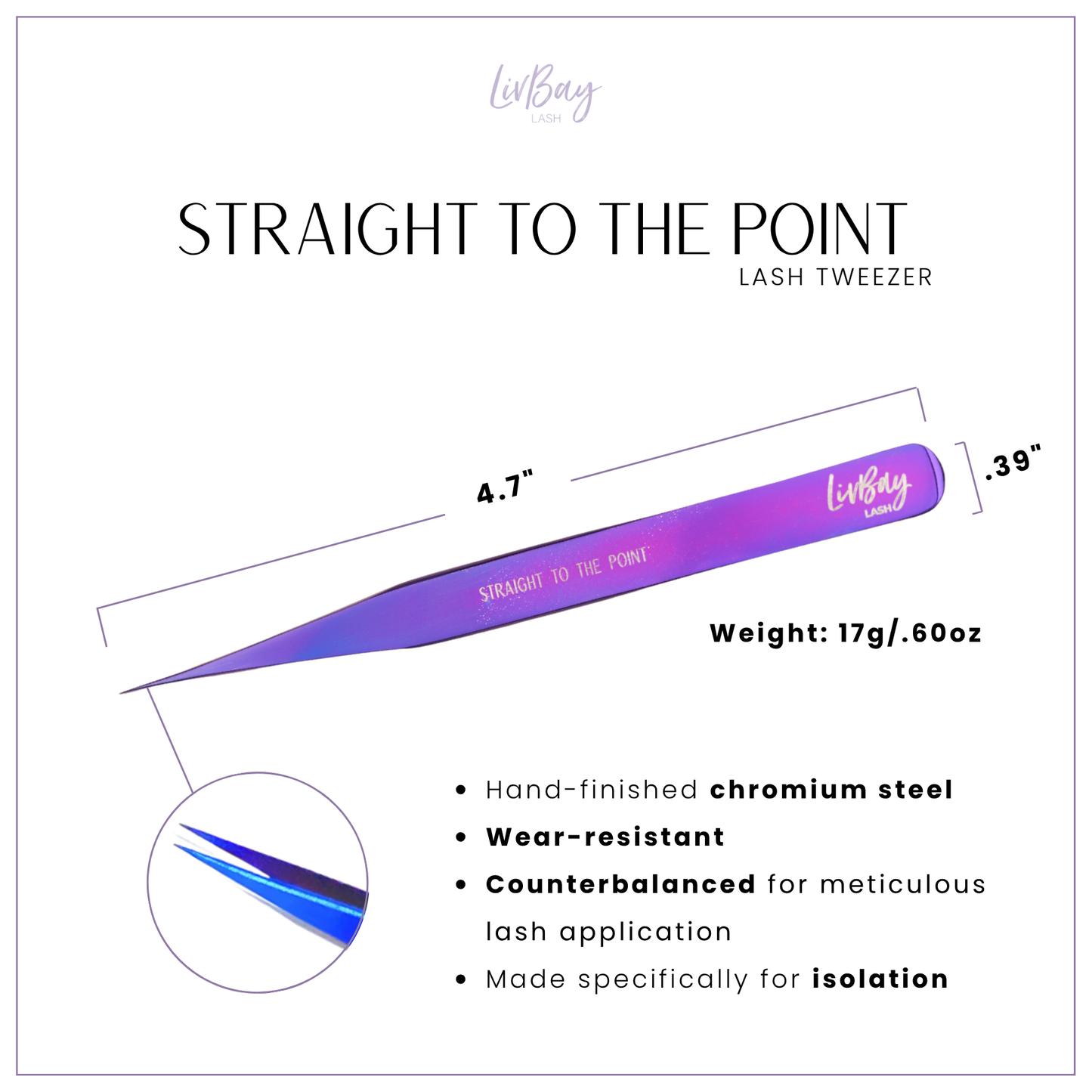 Straight To The Point Lash Tweezer
