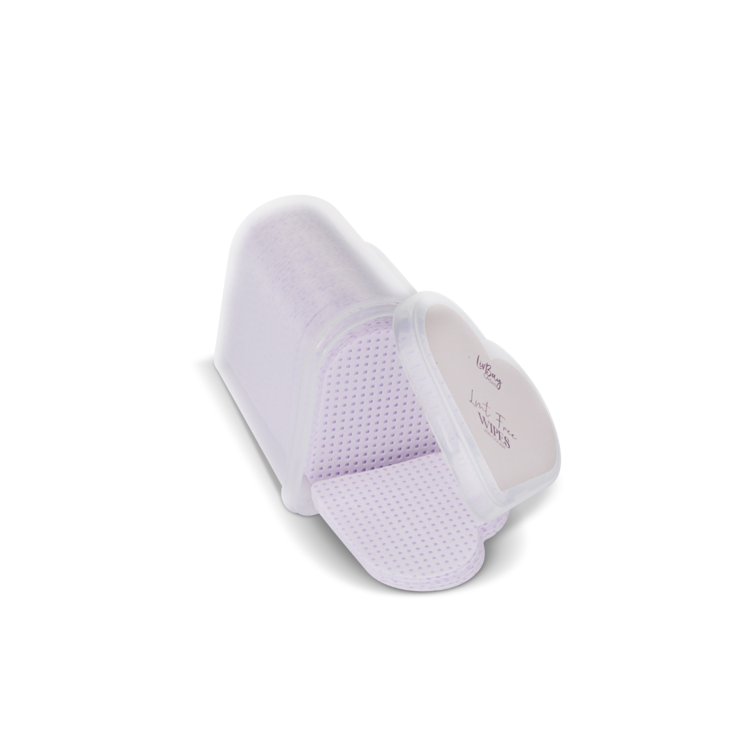 Heart Shaped Lint-Free Wipes (200 pieces) - Purple