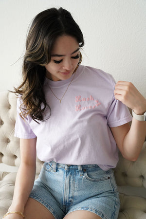 Lash Lover Ring Spun Lower Crop Tee