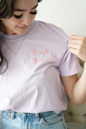 
                
                    Load image into Gallery viewer, Lash Lover Ring Spun Lower Crop Tee
                
            