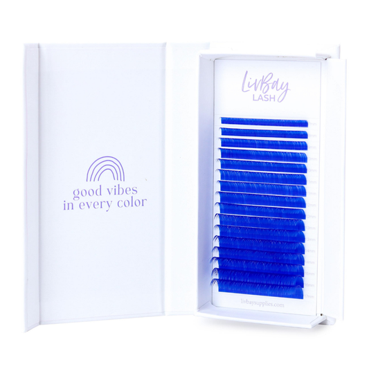 NEW Aurora Colored Lash Extensions - Royal Blue Mix Tray