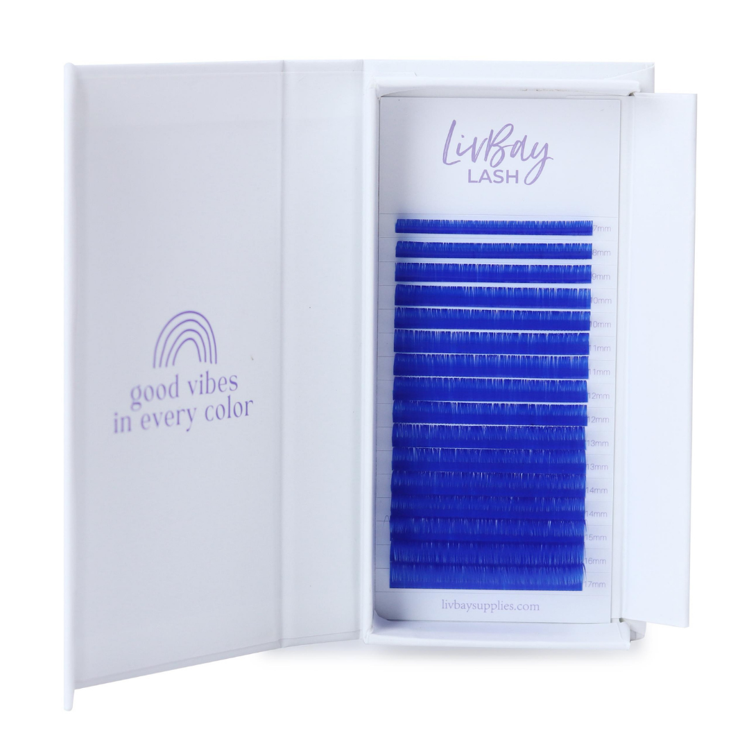 NEW Aurora Colored Lash Extensions - Royal Blue Mix Tray