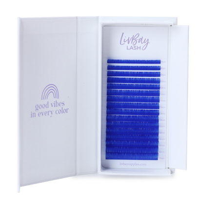 NEW Aurora Colored Lash Extensions - Royal Blue Mix Tray