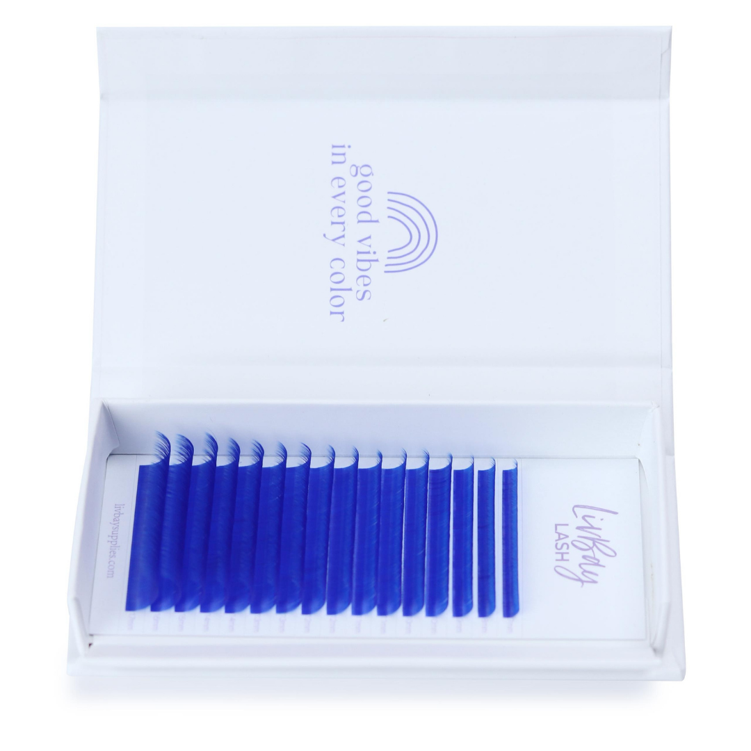 NEW Aurora Colored Lash Extensions - Royal Blue Mix Tray