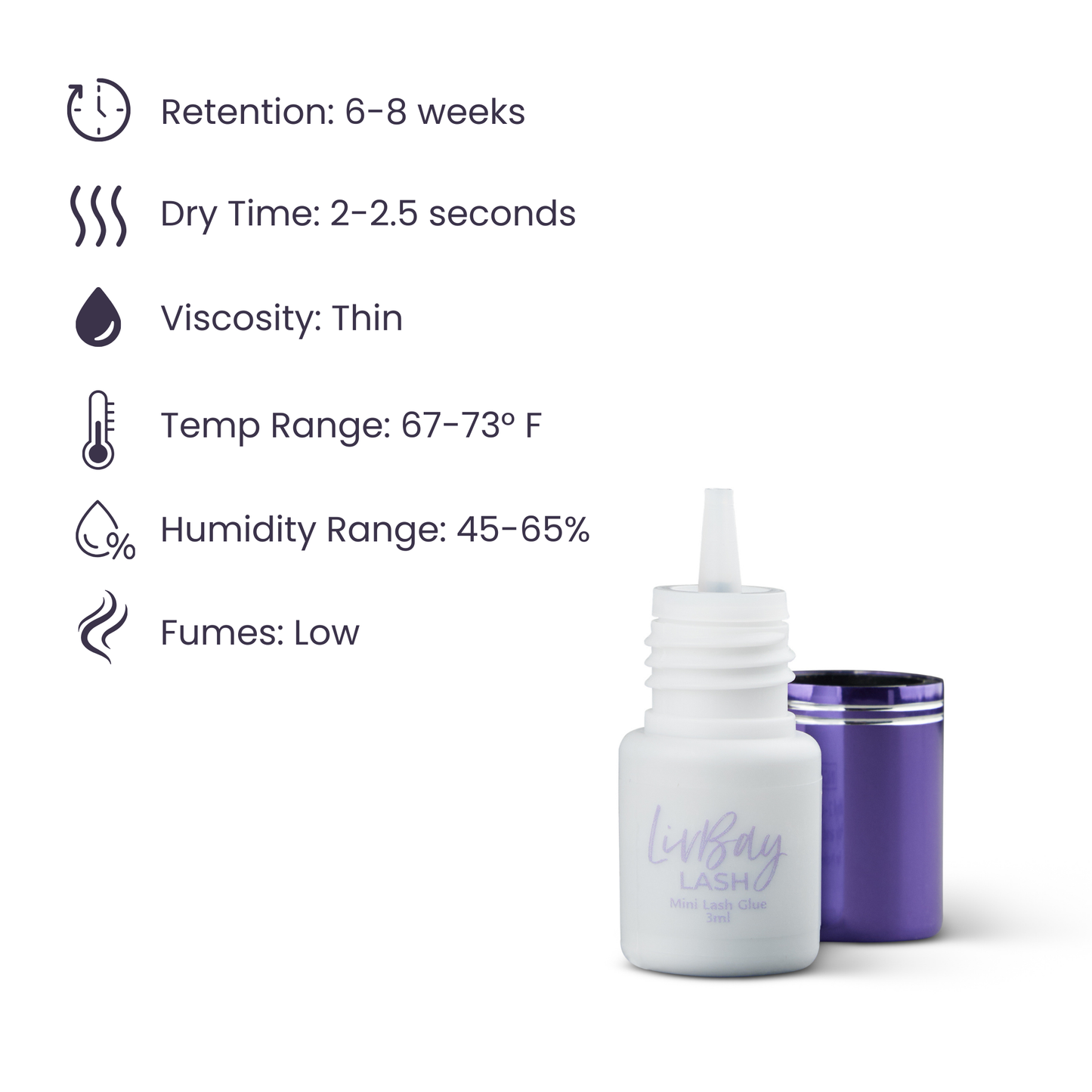 Mini Livvy Lash Adhesive (Mini White)