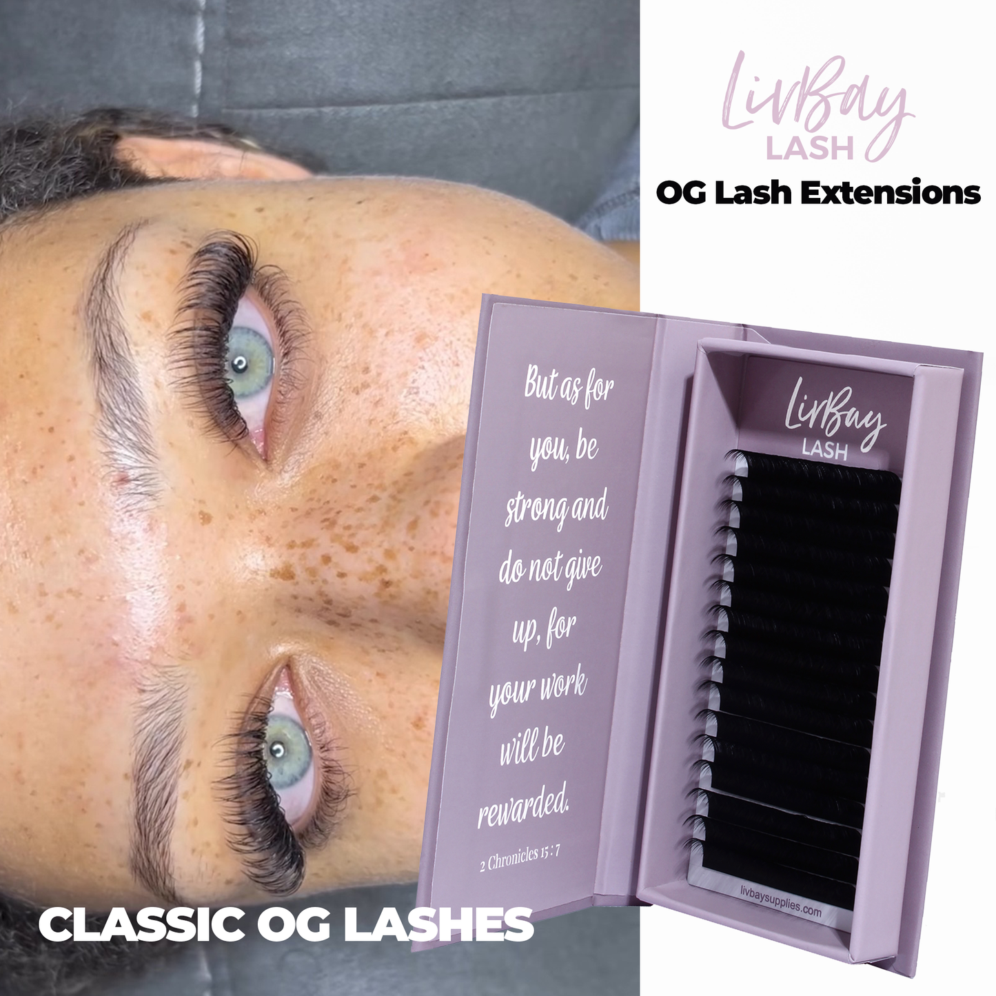 OG Lash Extensions - 0.15MM Classic Mixed Flat Tray (16 Lines)