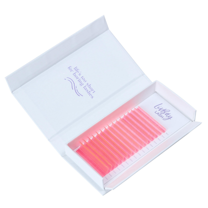 NEW Aurora Colored Lash Extensions - Light Pink Mix Tray