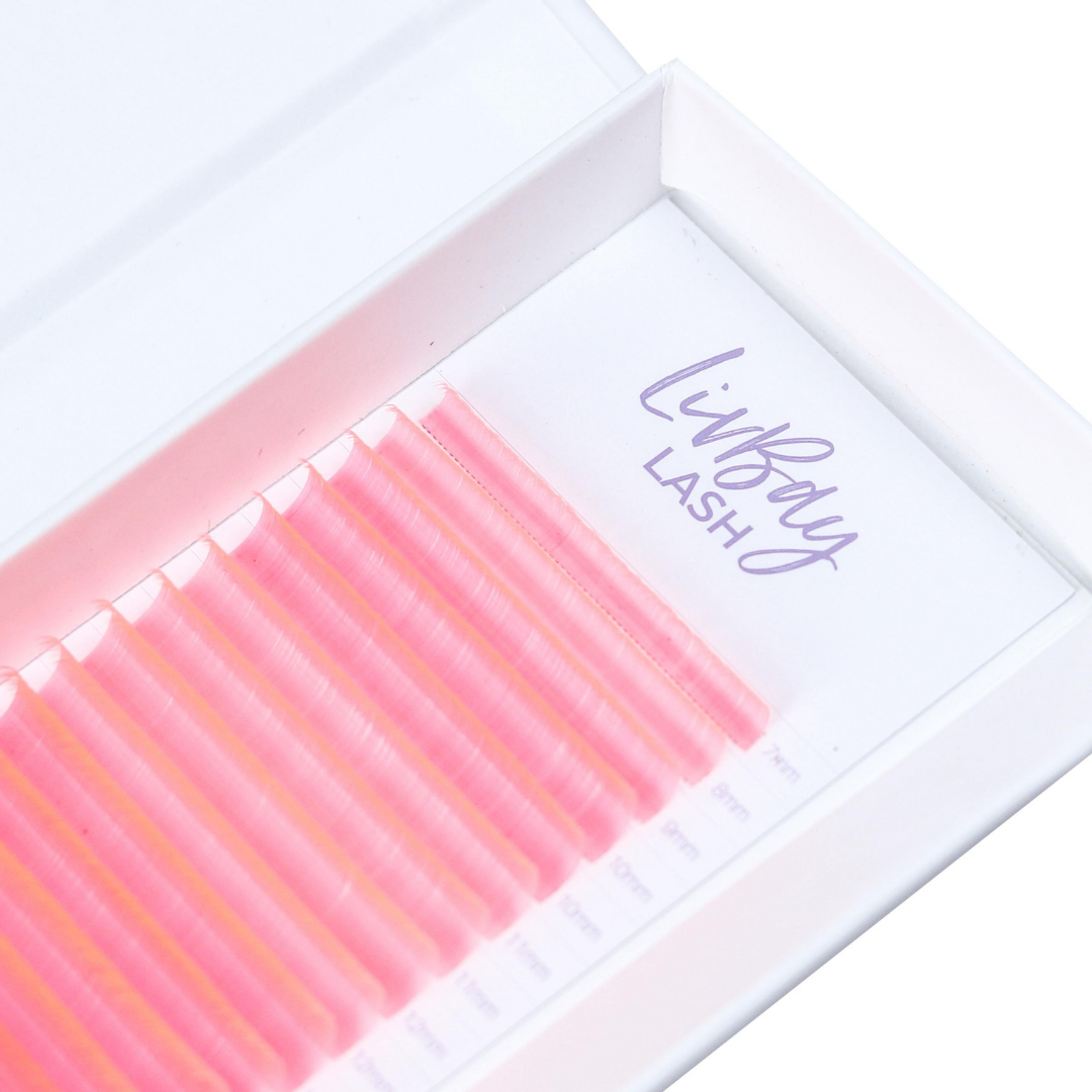NEW Aurora Colored Lash Extensions - Light Pink Mix Tray