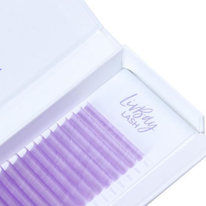 NEW Aurora Colored Lash Extensions - Light Purple Mix Tray
