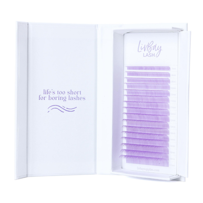 NEW Aurora Colored Lash Extensions - Light Purple Mix Tray