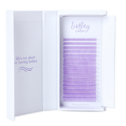 NEW Aurora Colored Lash Extensions - Light Purple Mix Tray