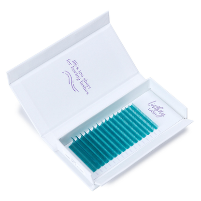 NEW Aurora Colored Lash Extensions - Teal Mix Tray