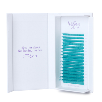 NEW Aurora Colored Lash Extensions - Teal Mix Tray