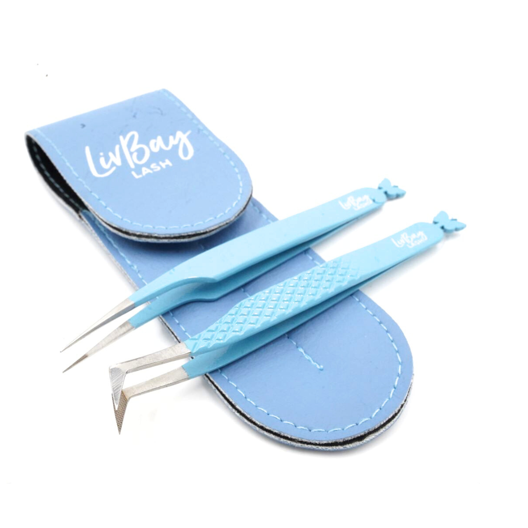 Light it up Blue Fiber Tweezer Set