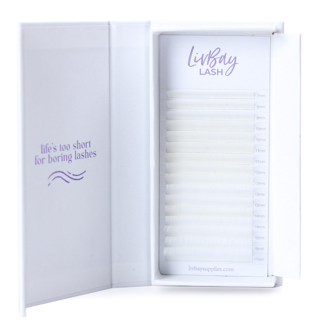 NEW Aurora Colored Lash Extensions - White Mix Tray