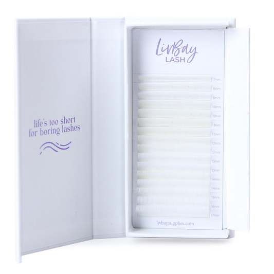 NEW Aurora Colored Lash Extensions - White Mix Tray