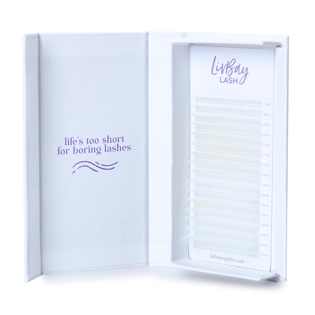 NEW Aurora Colored Lash Extensions - White Mix Tray