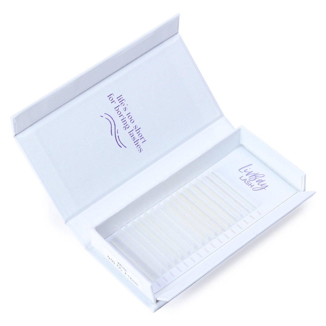 NEW Aurora Colored Lash Extensions - White Mix Tray