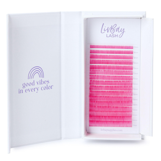 NEW Aurora Colored Lash Extensions - Pink Mix Tray