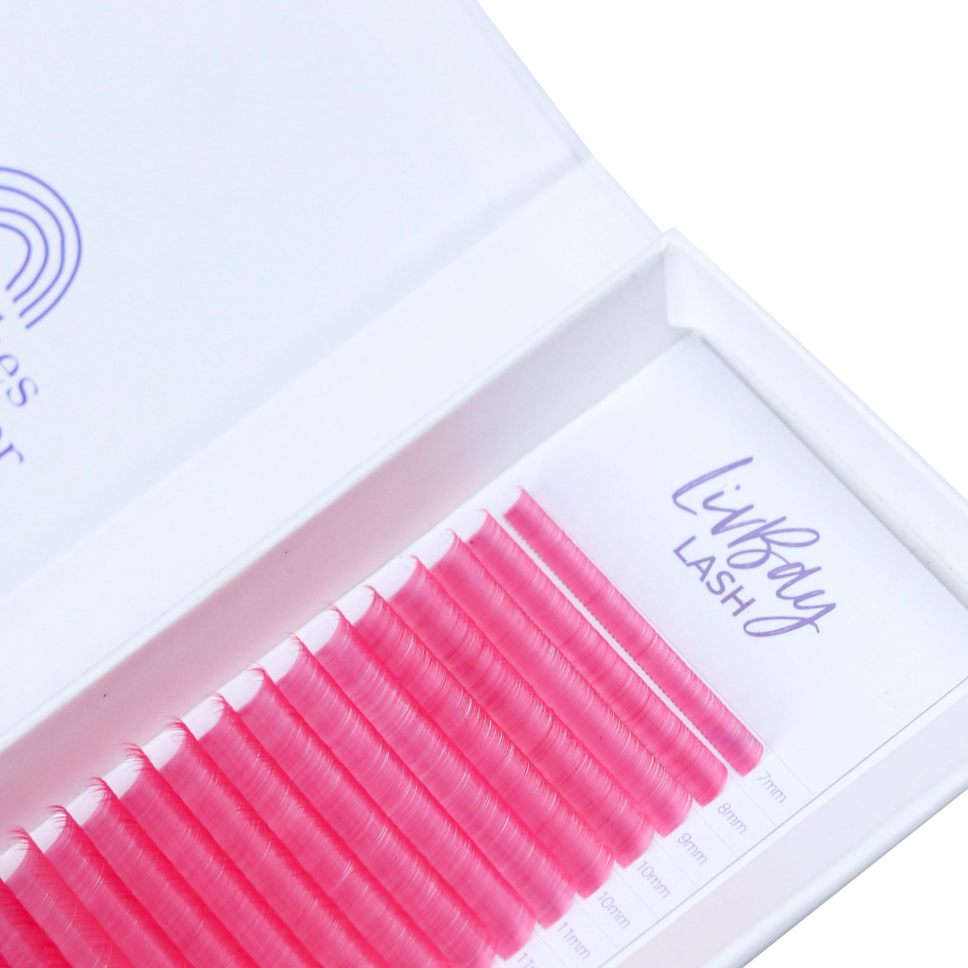 NEW Aurora Colored Lash Extensions - Pink Mix Tray