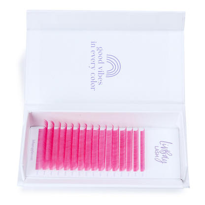 NEW Aurora Colored Lash Extensions - Pink Mix Tray
