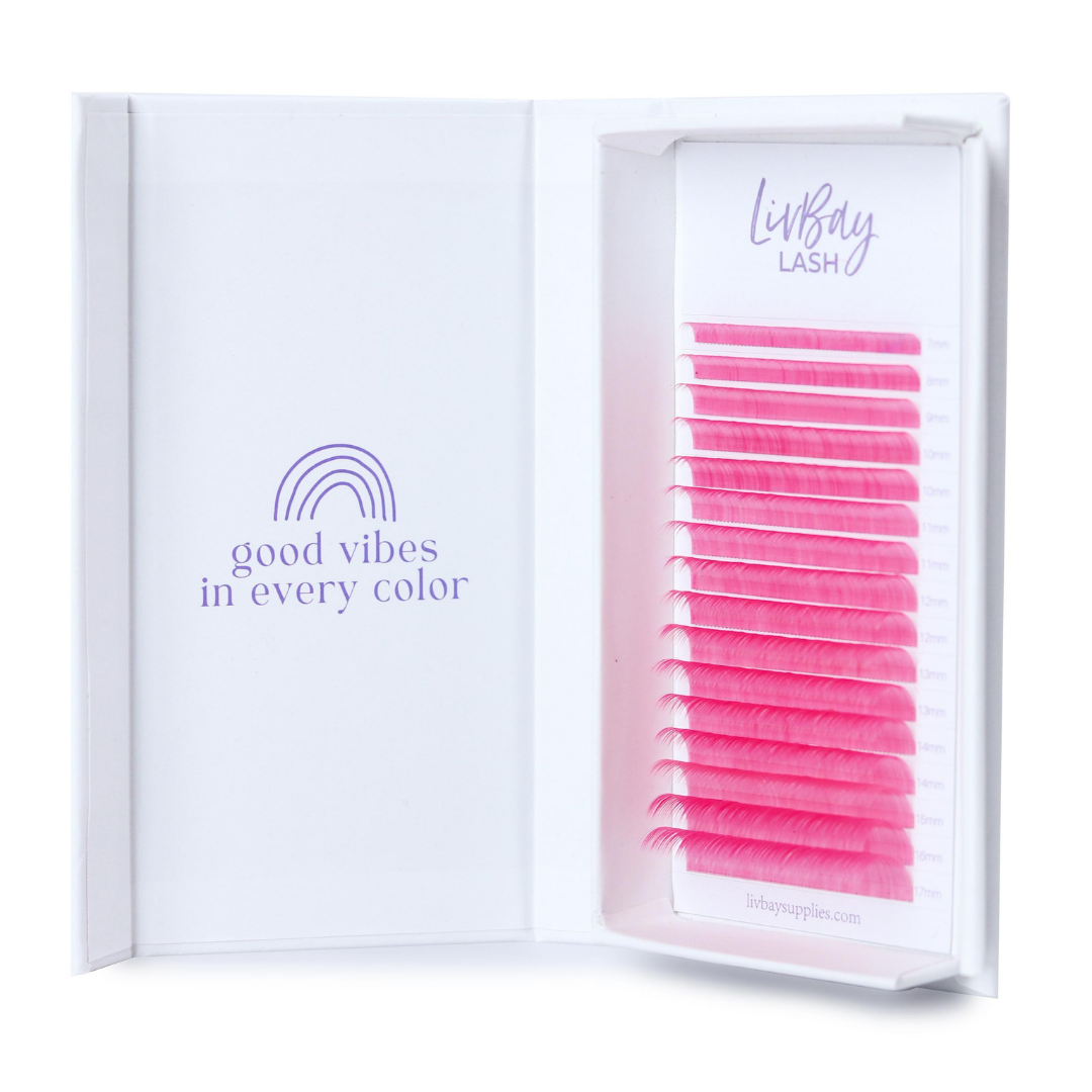 NEW Aurora Colored Lash Extensions - Pink Mix Tray