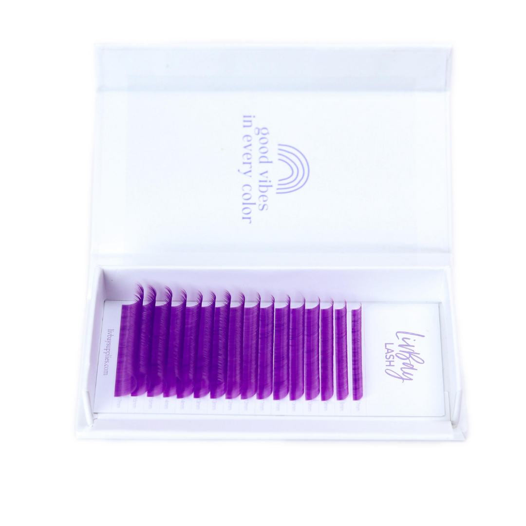 NEW Aurora Colored Lash Extensions - Purple Mix Tray