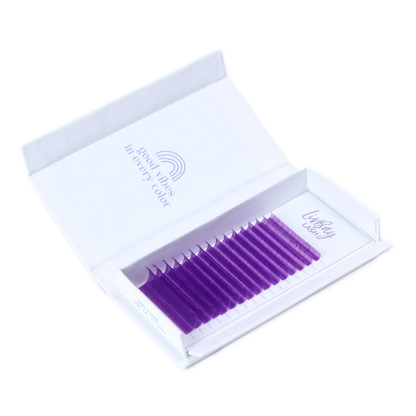 NEW Aurora Colored Lash Extensions - Purple Mix Tray
