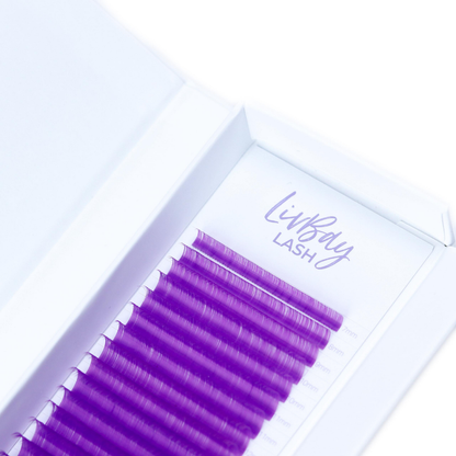 NEW Aurora Colored Lash Extensions - Purple Mix Tray