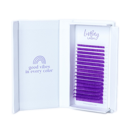 NEW Aurora Colored Lash Extensions - Purple Mix Tray