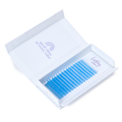 NEW Aurora Colored Lash Extensions - Light Blue Mix Tray