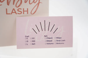 Lash Mapping Card