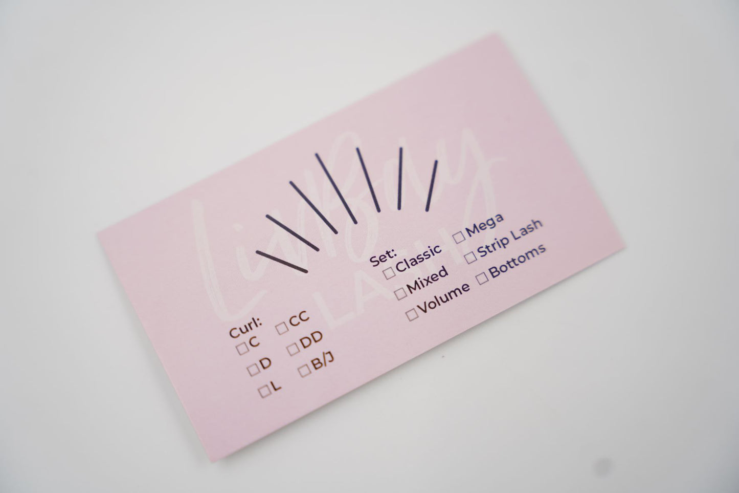Lash Mapping Card