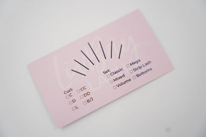 Lash Mapping Card