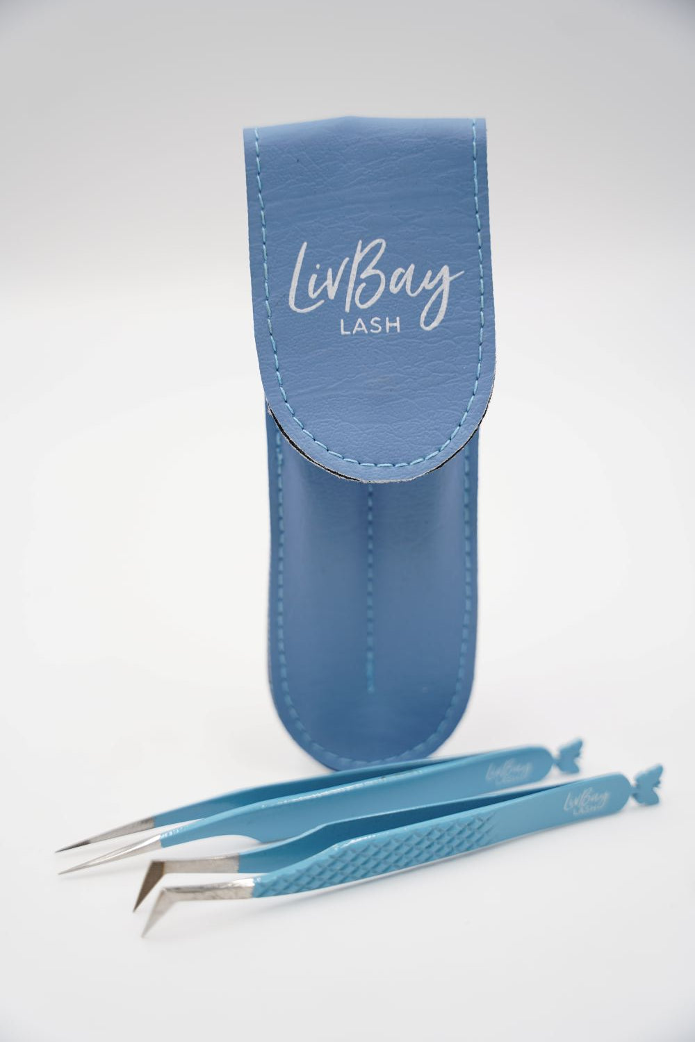 Light it up Blue Fiber Tweezer Set