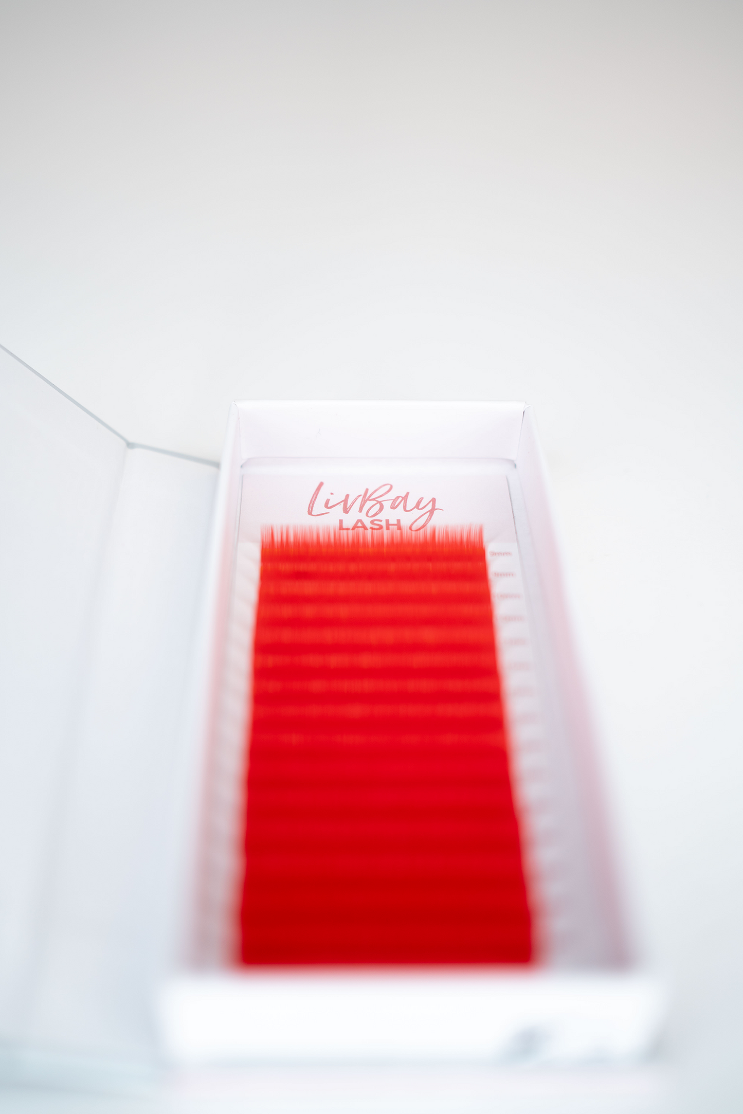 Red Lash Extensions - 0.07MM Color Single Tray (12 Lines) (6568211218494)