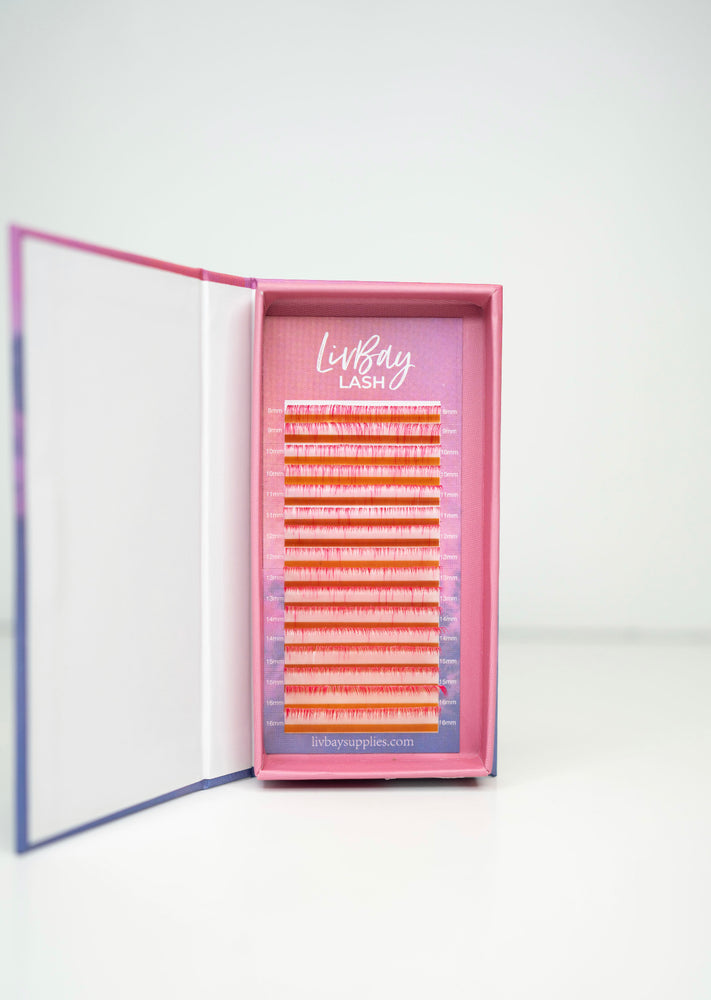 Pink Ombré Lash Extensions - 0.07MM Color Lashes (6570707222590)